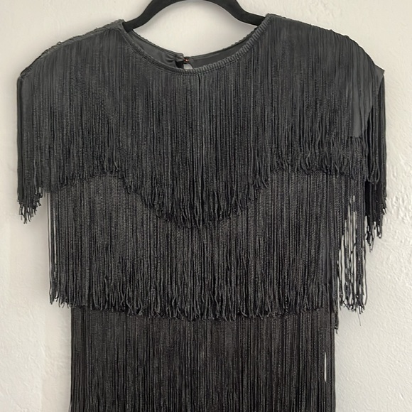Vintage Cheryl Kaye Black Flapper Dress - Picture 2 of 4